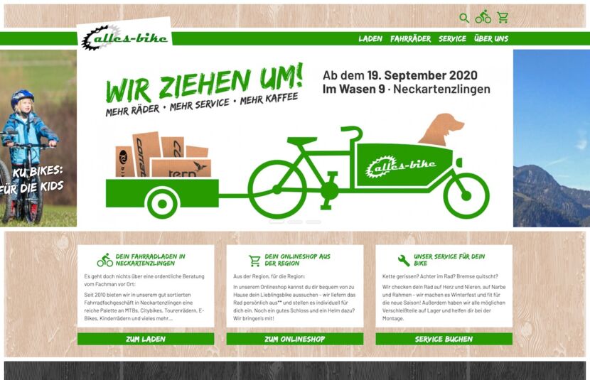 Screenshot von www.alles-bike.de